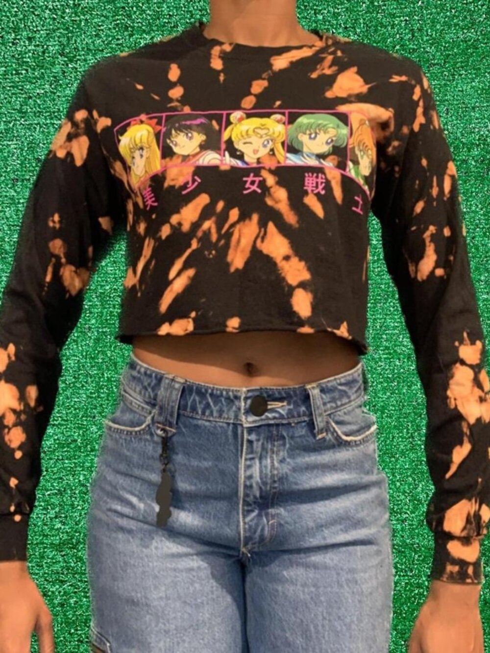 Sailor Moon Anime Sweatshirt Upcycled